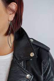 Black Statement Earrings With A Leather Jacket Megan Auman Black Statement Earrings Leather Jacket Dressed To Kill
