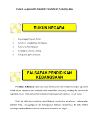 Hello, i write you up a little story and then you correct my text and in advance thanks you a. 1 Rukun Negara Dan Fpk