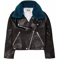 Acne Rita Detachable Contrast Collared Leather Jacket Found On Polyvore Leather Jacket Collar Leather Jacket Acne Leather Jacket
