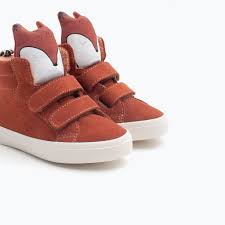 Leather Basketball Boots With Fox Design Shoes Baby Boy 3 Months 3 Years Kids Zara United States Schuhe Baby Babyschuhe Mode Fur Kleine Jungs