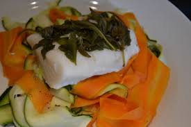Dos De Cabillaud Et Tagliatelles De Legumes Avec Sauce Moutarde 6 Pts Pers Ingredients 2 Portion S 2 Do Tagliatelles De Legumes Tagliatelles Dos De Cabillaud