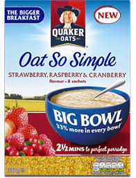 Oat So Simple Big Porridge Bowl Oats Quaker Quaker Oatmeal Oats