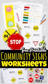 free printable community signs worksheets