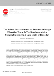 If you have the qualities below, you would likely be a very good architect Pdf The Role Of The Architect As An Educator In Design Education Towards The Development Of A Sustainable Society A Case Study Of Hajeedar