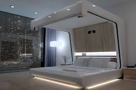 Underbed lighting makes it easier to find the restroom in the middle of the night. 15 Geeky Bed Designs Futuristic Bedroom Bed Design Modern Interior Design Bedroom