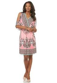 Cato Fashions Cold Shoulder Paisley Blouson Dress Plus Catofashions Cato Fashion Fashion Classy Outfits