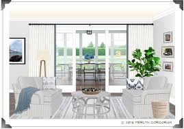 beach house living room; calico corners
