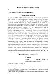 Solicitud de permiso por salud para el colegio. Modelo De Solicitud Administrativa