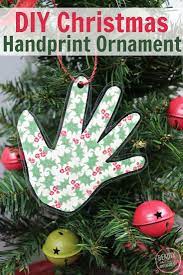 Diy Handprint Keepsake Ornament Handprint Christmas Diy Christmas Ornaments Preschool Christmas