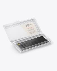 Opened Transparent Box With Lashes Mockup Half Side View High Angle Shot In Box Mockups On Yellow Images Object Mockups Design Mockup Free Mockup Free Psd High Angle Shot