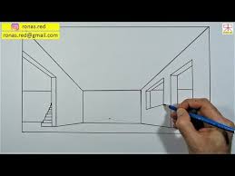 Tek Noktali Perspektif Teknigi Ic Mekan Cizimi Single Point Perspective 2020 Cizim Perspektif Drawing
