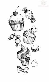 This Going Up My Leg With More Candy And Goodyear Or All My Sisters Names In It In Fancy Writing Yes Yes A Millio Candy Tattoo Ice Cream Tattoo Cupcake Tattoos