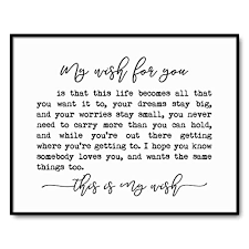 Amazon Com My Wish For You Sign Farmhouse Sign For Kids Nursery Quotes My Wish Quote Inspirational Wall Art Fine Art Print 8 X 10 Inches Unframed Handmade Products