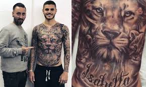 Capitán del @realmadrid y de la @sefutbol. Inter Milan Striker Mauro Icardi Unveils New Lion Tattoo Daily Mail Online