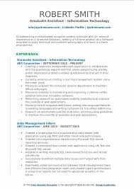 Resume for research assistant graduate assistantship cover. Graduate Assistant Resume Samples Qwikresume