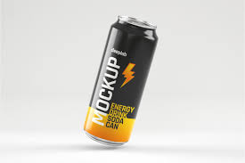 Glossy Soda Can Mockup Set In 2020 Canning Energy Drink Can Soda Can