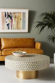 This is a traditional moroccan end table in octagonal shape has a gorgeous silver filigree style and complimented with hand painted sections as well as covered with a glass top. Anthropologie Targua Moroccan Coffee Table By In Grey Size L Shopstyle