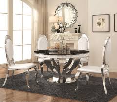 Coaster buffets, sideboards & china cabinets(3). Coaster Anchorage 107891 S5 Faux Marble And Chrome Stainless Steel 5 Piece Dining Table Set Northeast Factory Direct Dining 5 Piece Sets