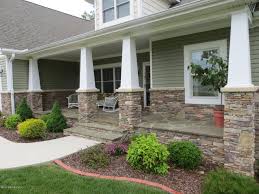 If we were going to do it, it would have been at foundation level on all sides. 8 Outside Rock Skirt Ideas Exterior Stone Stone Veneer House Exterior