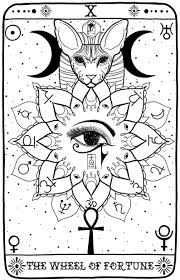 The Wheel Of Fortune Etsy In 2021 Tarot Card Tattoo Tarot Cards Art Card Drawing