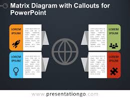 Matrix Diagram With Callouts For Powerpoint Presentationgo Com