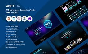 Anftiox Nft Marketplace Website Html Template In 2021 Website Template Html Templates Wellness Design