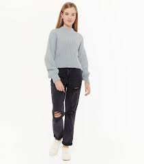 June 14, 1979 age 41; Girls Black Washed Ripped Tori Mom Jeans New Look