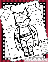 Freebie Touchpoint Addition With Superheroes Touch Math Touch Math Worksheets Touch Point Math