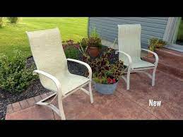 Sling Chairs Are A Popular Choice For Outdoor Seating They Re Great For Dining Or Lounging And Are Co Diy Outdoor Seating Outdoor Chairs Diy Outdoor Furniture