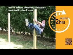 Sika Post Fix Post Installation Demo Mixed In 20 Sec Set In 3 Mins Full Strength In 2 Hrs Fence Post Post Fence