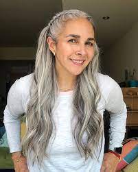 Pin On Gray Hair Braids Hairstyles