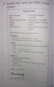 Kolom ini tidak perlu diisi penuh riwayat pendidikan kamu mulai dari tk, sd, dst. Buatlah Teks Narasi Dari Daftar Riwayat Berikut Tlng Bangettt Ya D Jwb Plissss Brainly Co Id