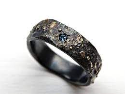 Mens Wedding Ring Celtic Gem Engagement Ring Gold Silver Viking Wedding Band Rustic Mens Ring Unique Promise Ring For Men Silver Ring Gem Engagement Rings Engagement Ring Gold Silver Rustic Mens
