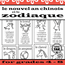 Le Nouvel An Chinois Et Le Zodiaque Chinese New Years And Zodiac In French In 2020 French Teacher Teaching French Core French