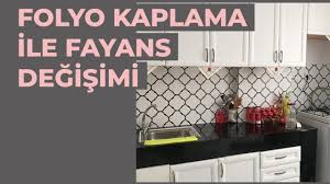 Yapışkanlı folyo ile mutfak dolabı kaplama son dönemde oldukça moda. Renklendir Hayatini Folo Kaplama Ile Fayans Degisimi Youtube