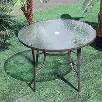 Is the perfect complement to your patio lounger, rocking chair, arm chair, or bench. Round Garden Tables You Ll Love Wayfair Co Uk