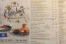 Traditional english christmas dinner menu. Wetherspoons Ditches Traditional Christmas Dinners For Burgers And Paninis Daily Record