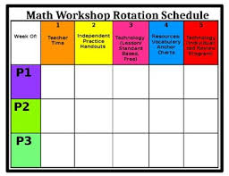 Free Intervention Math Workshop Small Group Rotation Tracking Chart