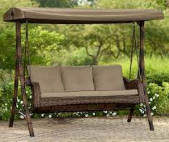 Wilson Fisher Palermo All Weather Wicker 3 Person Swing Big Lots Patio Furniture Collection Diy Outdoor Furniture Outdoor Swing