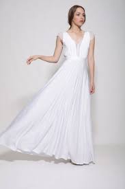 Wedding Dress Simple Floor Length Wedding Dress White Etsy Simple White Wedding Dress Casual Wedding Dress White Wedding Dresses