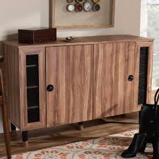 Choose from contactless same day delivery, drive up and more. Industrial Lodge Home Modern And Contemporary 2 Door Wood Entryway 16 Pair Shoe Storage Cabinet Reviews Wayfair