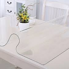 Bluexury 3mm Waterproof Clear Pvc Table Protector Multi Size Table Cover Tablecloth Table Cloth Table Covers Table Pads