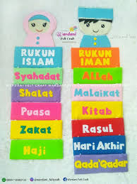 Hiasan dinding kelas tk dari kain flanel. Hiasan Dinding Flanel Rukun Iman Wardani Felt Craft Facebook
