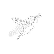 Geometric Hummingbird Geometric Hummingbird Print Etsy In 2021 Geometric Hummingbird Tattoo Geometric Hummingbird Geometric Bird