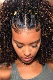 Chelliscurls Twisted Crown With Gold Hair Cuffs Hair Cuffs For Braids Curly Hair Styles Naturally Natural Hair Styles