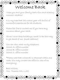 Open House Welcome Back Letter From The School Counselor Welcome Back Letter Letter To Parents High School Counseling