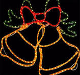 [Hot Item] Christmas Bells Light LED Motif 2D Christmas Ring Bell Lights