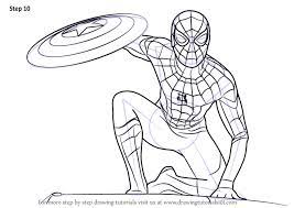 Learn How To Draw Spiderman From Captain America Civil War Captain America Civi Hombre Arana Para Pintar Spiderman Dibujo Para Colorear Spiderman Para Pintar