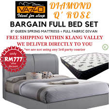 For a retro touch, try the mirrored headboard bedroom with silver or gold veining. Bargain Full Bed Set Vazzo Diamond Rose Queen Mattress Divan Bed Frame Shopee Malaysia