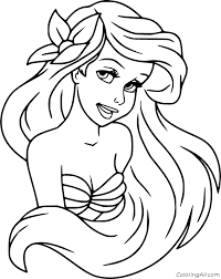 Find more princess ariel coloring page pictures from our search. Princess Ariel Portrait Coloring Page Coloringall
